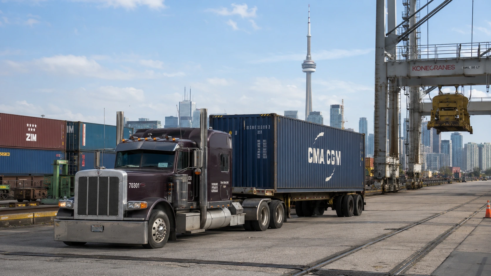 Intermodal freight Toronto with container trucking and rail transportation services