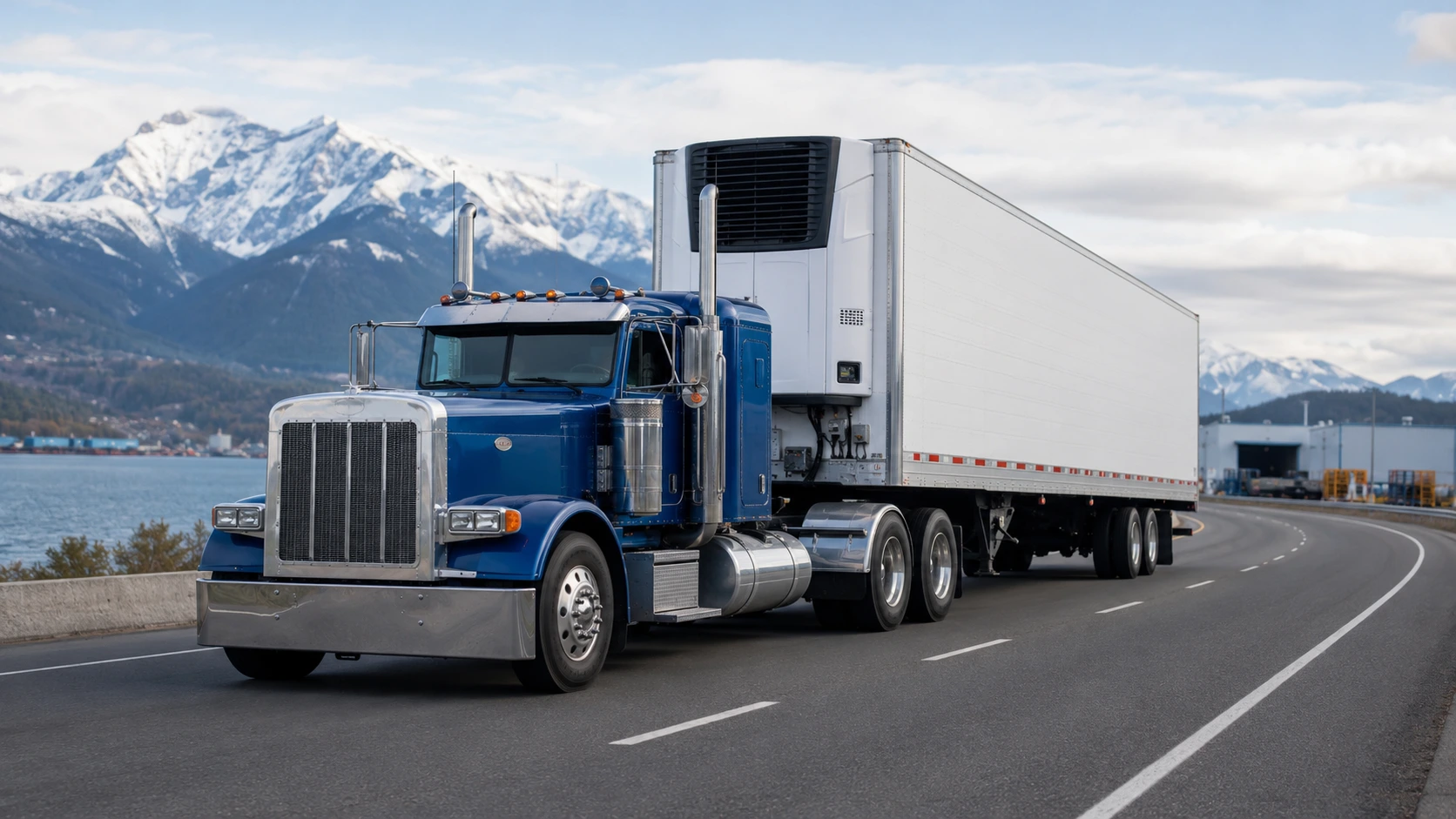 Temperature controlled shipping truck for refrigerated freight in Toronto